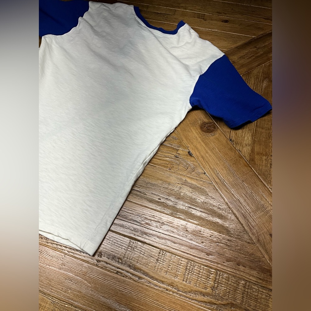 Men's Chicago Cubs Fanatics Cream/Royal True Classics Henley T-Shirt - size XL - Picture 8 of 9